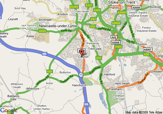 Newcastle under Lyme map